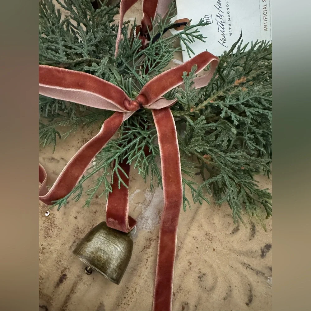 Hearth & Hand Festive Swags with Red and Green Accents